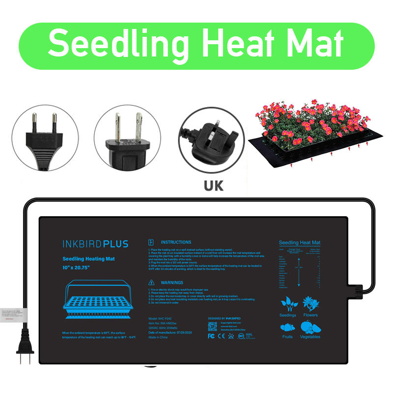 Heat Mat Seedling - 20.75x10cm ue/eua/reino unido/au plug plântula esteira
